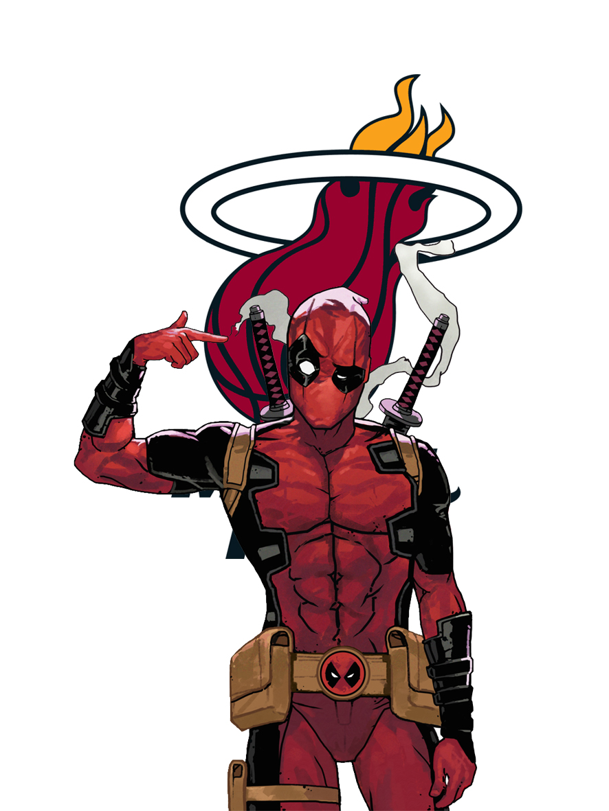 Miami Heat Deadpool Logo vinyl decal